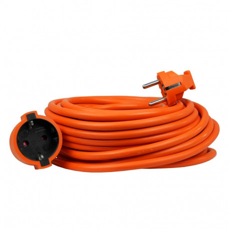 Hand Home ühe pistikupesaga pikendusjuhe Schuko IP20 16A H05VV-F 3×1,5 15m, oranž