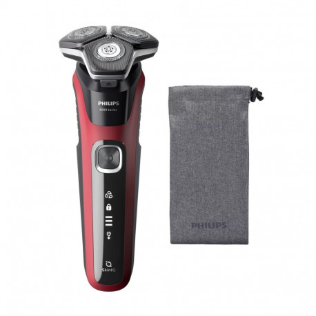 Philips meeste elektripardel Series 5000 S5883/10, pöördpeaga, trimmeriga, must, punane