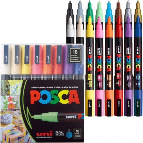 FABER-CASTELL markerikomplekt UNI PC-3M, 16-osaline