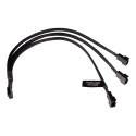 "K Alphacool Y-Splitter 4-Pin auf 3x 4-Pin PWM 30cm - schwarz"