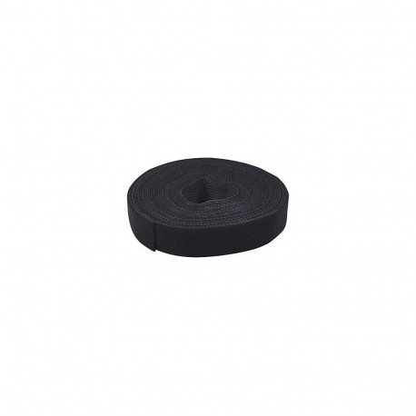 "Cable strap (Hook and Loop), black, width: 16 mm, coil, 4 m"