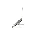 "Notebook stand, foldable, aluminum, silver"