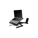 "Notebook stand, foldable, height adjustable, black"