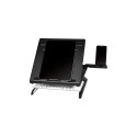 "Notebook stand, foldable, height adjustable, black"