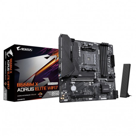 "GIGABYTE B550M X AORUS ELITE WIFI7 AM4 4xDDR4 HDMI DP 2xM.2"