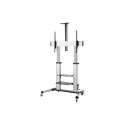 "Display cart, 60""-100"", silver"