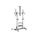 "Display cart, 60""-100"", silver"