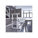 "Display cart, 60""-100"", silver"