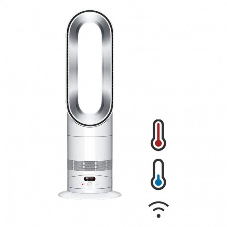 "Heizlüfter AM15 Hot+Cool Ventilator, Weiß/Silber"
