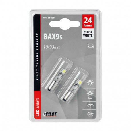 Pirmid 2TK hyper led, 2SMD BAX9S,12V
