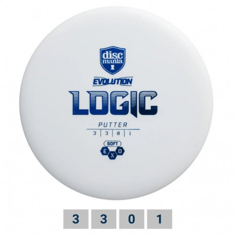 Discgolf DISCMANIA Putter SOFT EXO LOGIC Evolution White 3/3/0/1