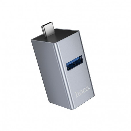 Adapter 3in1 (USB 2.0 x 2+USB 3.0) USB-C Hoco HB54 szary