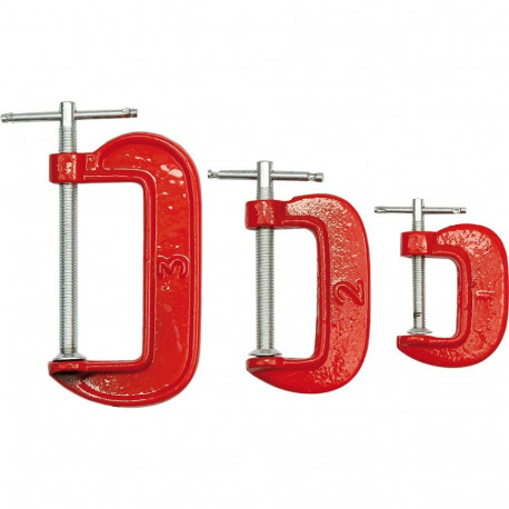 C-CLAMP SET TOYA 38830 25, 50, 75mm 3pcs