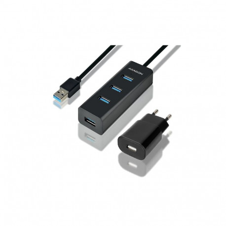 I/O HUB USB3.0 4PORT CHARGING/W/AC 1.2M HUE-S2BP AXAGON