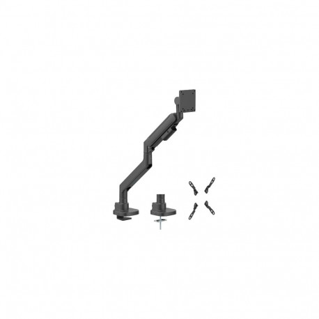Heavy-Duty Single Monitor 24"-57" Gas Spring Arm Mount, Black