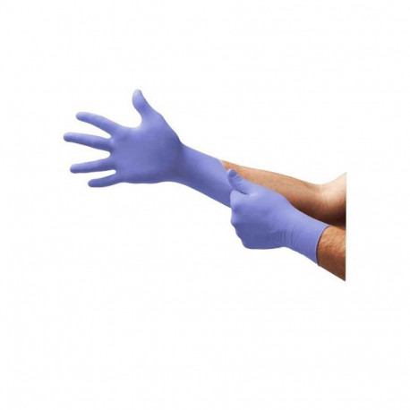 Disposable nitrile gloves Ansell Microflex 93-843, 0.65 AQL,100 pcs, 0,11mm blue, size L (8,5-9) (10