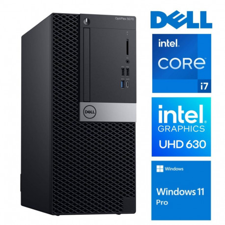 DELL 5070 Tower i7-9709 8GB 1TB SSD M.2 NVME+2TB WIN11Pro