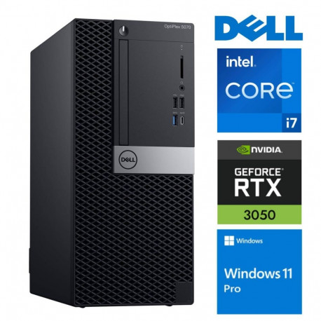 DELL 5070 Tower i7-9709 32GB 1TB SSD M.2 NVME RTX3050 6GB WIN11Pro