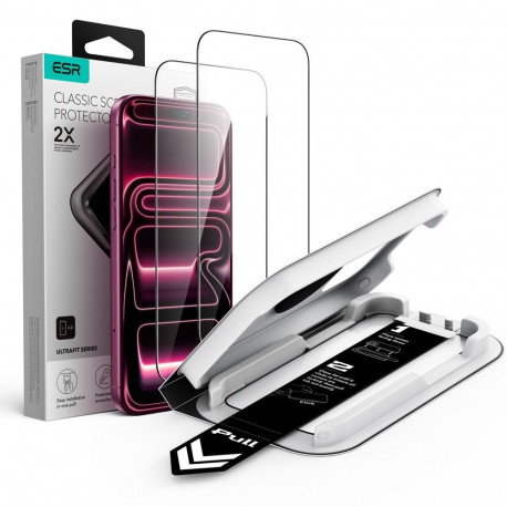 SZKŁO HARTOWANE ESR ULTRAFIT CLASSIC TEMPERED GLASS 2-PACK IPHONE 17 PRO MAX / 18 PRO MAX BLACK