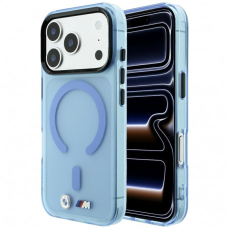 BMW M IML Frosted Metal Logo & Trims MagSafe Case for iPhone 17 Pro / 18 Pro - Blue