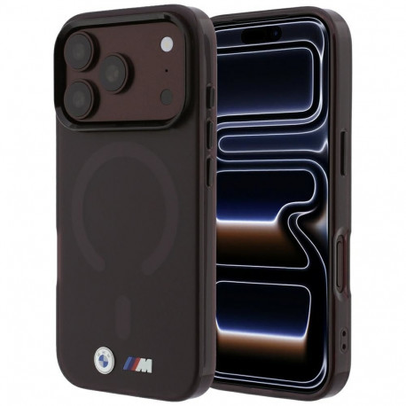 BMW M IML Frosted Metal Logo & Trims MagSafe Case for iPhone 17 Pro / 18 Pro - Burgundy