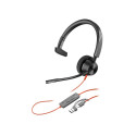 HP Poly Blackwire 3310 Monaural Microsoft Teams Certified USB-C Headset +USB-C/A Adapter