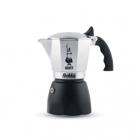 Bialetti mokakann Brikka 0.17L, must, roostevaba teras