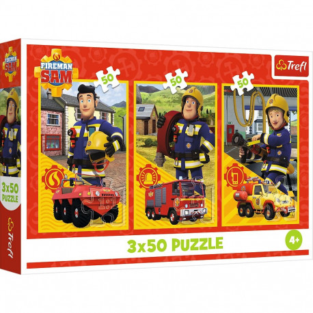 TREFL FIREMAN SAM puzzle set, 3x50 pcs