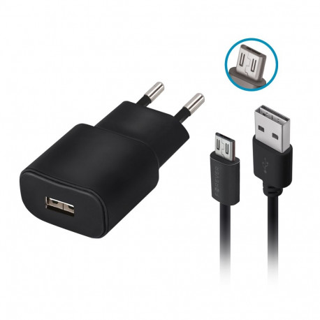 Forever võrgulaadija tc-01 1x USB 2A koos microUSB-kaabliga, must