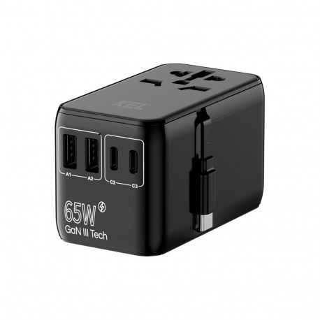 Universaalne toiteadapter (EU, UK, US, AU), kiirlaadimine PD65W+QC