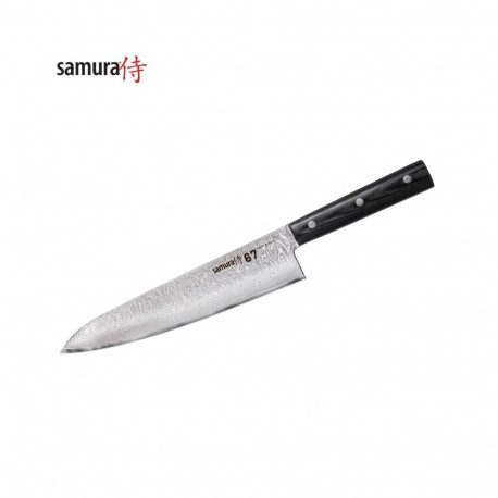Samura peakoka nuga DAMASCUS 67 8.2"/208mm AUS 10 Damaskuse terasest 61 HRC (67 kihti)