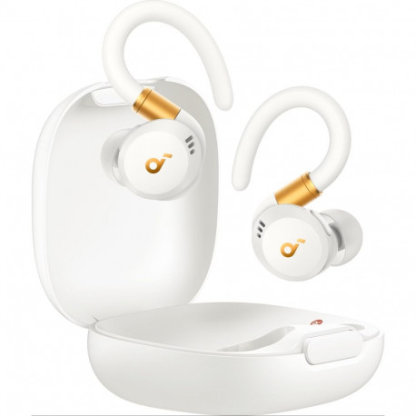 Anker Soundcore kõrvasisesed kõrvaklapid konksuga Sport X20 ANC müravähendus, valge/kuldne