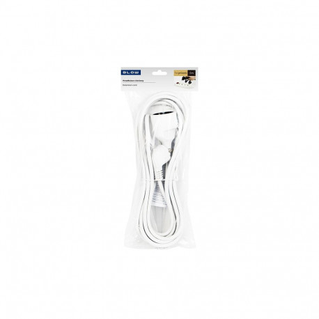 98-793# Przedłużacz sieciowy pr-160 1-gniazdo z uziemieniem 5m biały 3x1,5mm