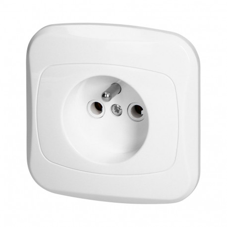 atut valge üksik pistikupesa p/t 2p+z 16a, 250v (10 tk.)