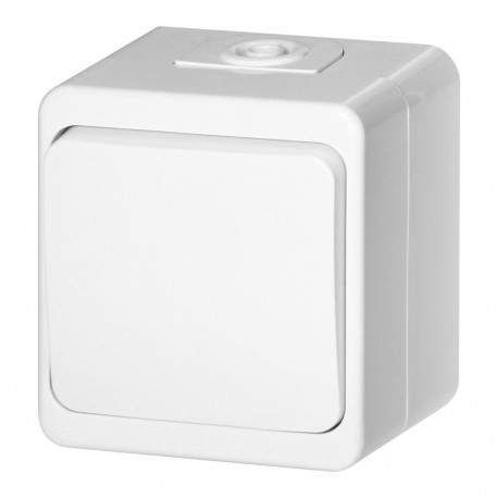Łącznik n/t 10A, 250V, schodowy IP44, SMART, biały (10 tk.)