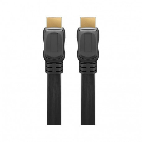 Goobay 61729 High Speed HDMI FLAT-cable with Ethernet, Gold Plated, 2m