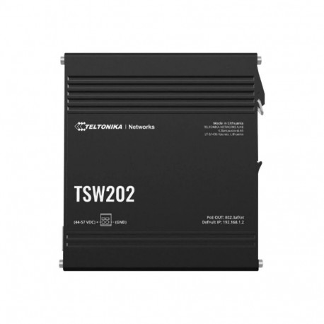 Teltonika TSW202 PoE+ L2 managed Switch 8 10/100/1000, 2 SFP ports |