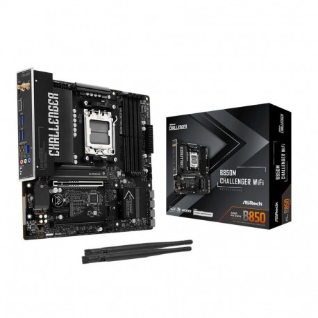 Asrock Mainboard||AMD B850|Socket AM5|micro ATX|RAM DDR5-SDRAM|4xSlots|Wi-Fi Yes|Bluetooth Yes|1xNum