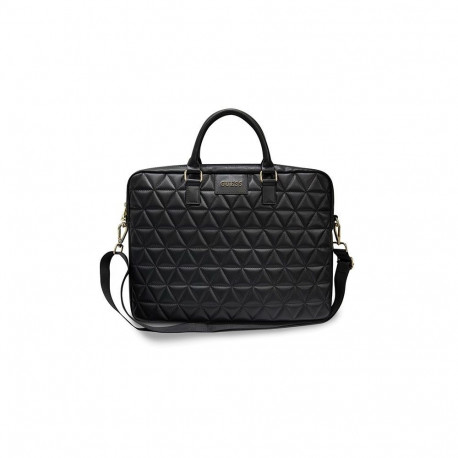 Guess Guess Quilted bag for a 16" laptop - black
