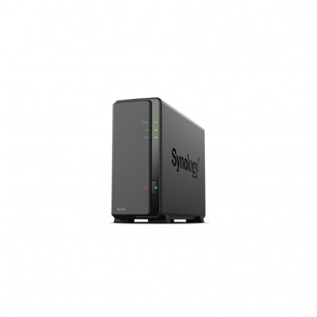Synology Tower NAS DS124 up to 1 HDD/SSD, Realtek, RTD1619B, Processor frequency 1.7 GHz, 1 GB, DDR4