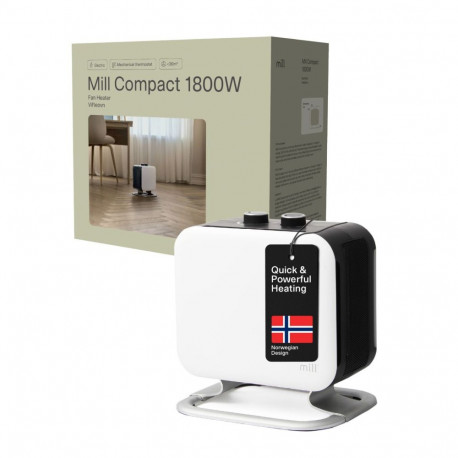 Mill Heater CUS1800MECWA Fan heater, 1800 W, Number of power levels 2, Suitable for rooms up to 10-3