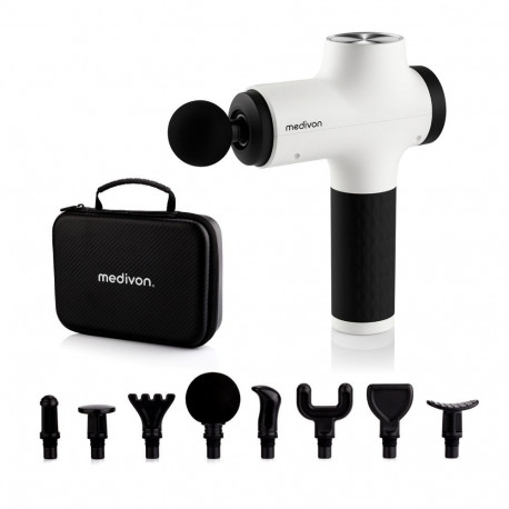Massager - Medivon Gun Relix Massager, Percussive Therapy, 6 Speed Levels, 8 Heads