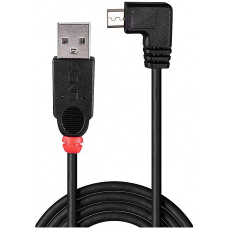 Lindy cable USB - microUSB 2m, black (31977)