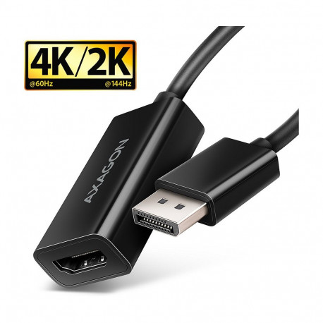 "AXAGON RVD-HI20N DisplayPort auf HDMI Adapter, 4K/60Hz - 15cm"