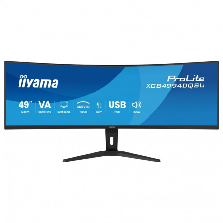 "124,5 cm (49"") 5120 x 1440 Pixel iiyama XCB4994DQSU-B1 32:9 Dual QHD VA 2 ms 120 Hz HDR DisplayPor