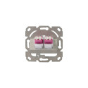 "Fiber Faceplate with 2 LC-Duplex Adapters, multi-mode"