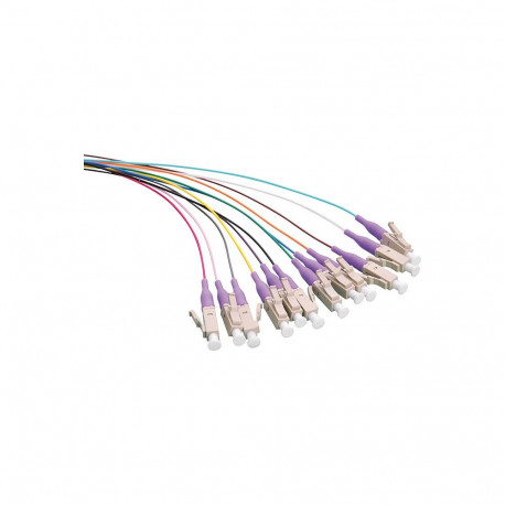 "Fibre optic pigtail set - LC - OM4 50/125 - 2 m - purple - 12 pieces"