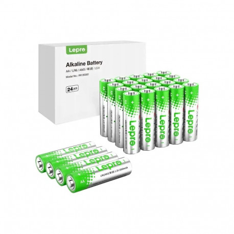 LEPRO 130002-24 AA R6 Alkaline Batteries, 24-Pack