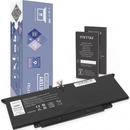Battery for JHT2H do Dell Latitude 7410 2-in-1 7310 2-in-1 P33S P34S 6400 mAh (49 Wh) 7.7V (59041624