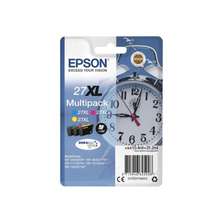 EPSON Cartridge Multipack T2715 Ink Cartridge, 1 x Cyan, 1 x Magenta and 1 x Yellow Cartridge